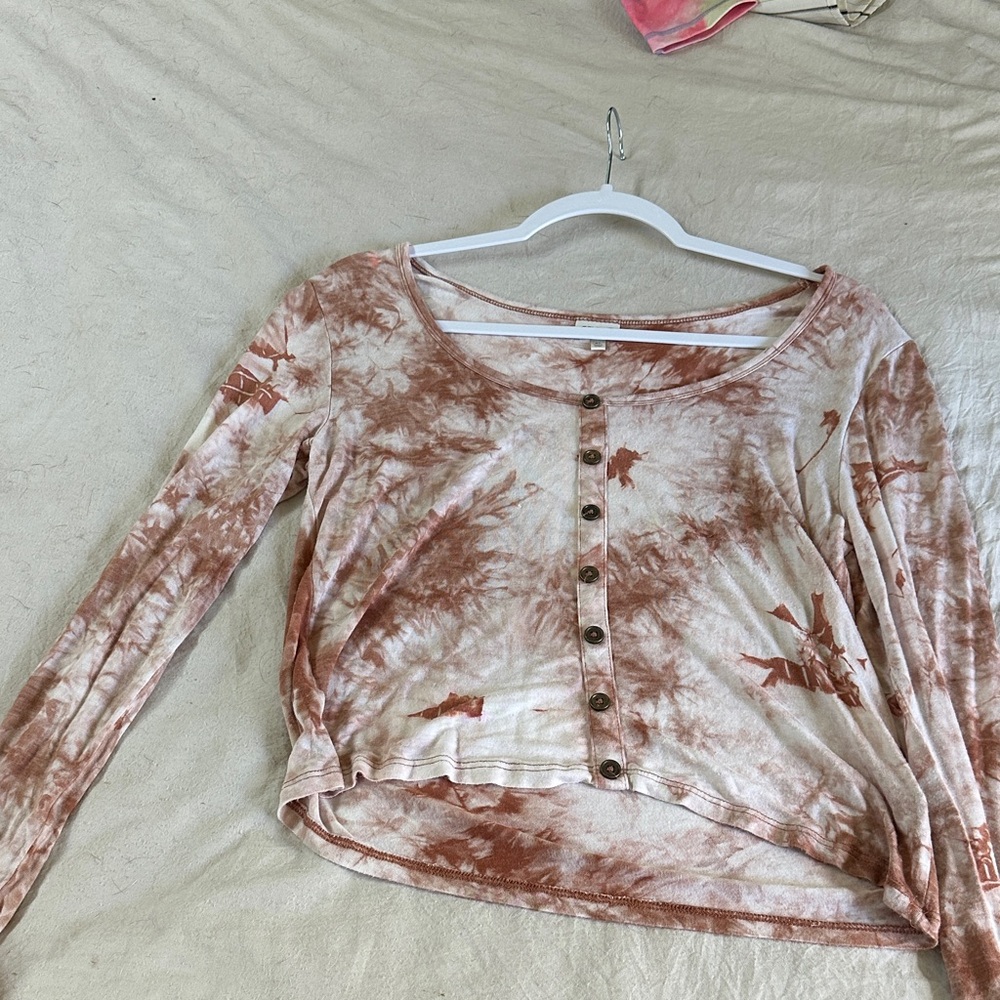 Women's Casual Tie-Dye Crop Top